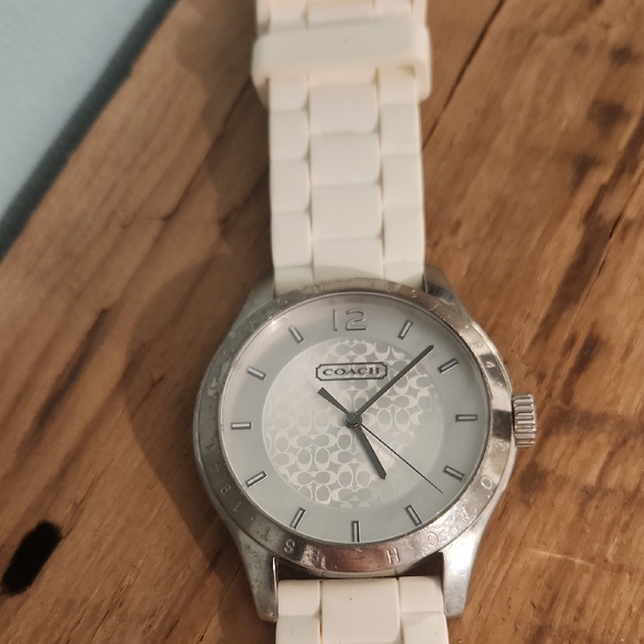 Coach Cream Analog Watch with Silver Accents - Picture 5 of 5